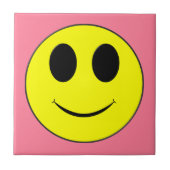 Big Yellow Happy Face Fliese (Vorderseite)