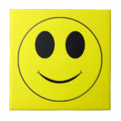 Big Yellow Happy Face Fliese (Vorderseite)