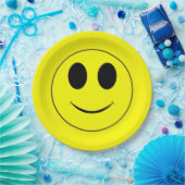 Big Yellow Happy Face Pappteller (Party)