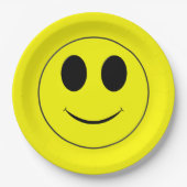 Big Yellow Happy Face Pappteller (Vorderseite)