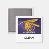 "Big Yellow May" Disc Washer Status Magnet (Vorderseite/Rückseite)