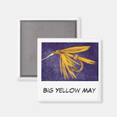 "Big Yellow May" Fishing Art Magnet (Vorderseite/Rückseite)