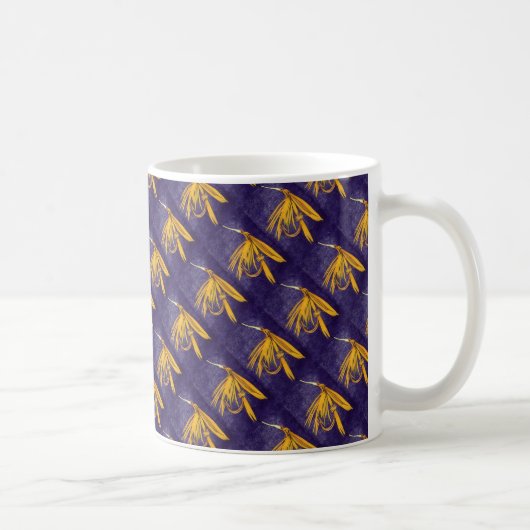 "Big Yellow May" geteerte Nassforelle Fly Fly Tass Kaffeetasse (Rechts)