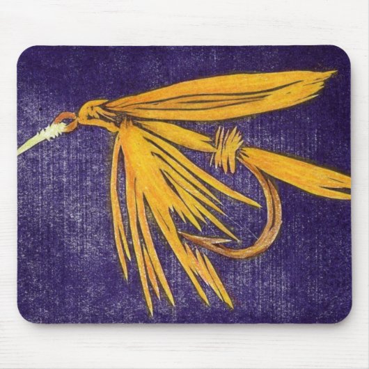 "Big Yellow May" Trout Fly Mousepad (Vorne)