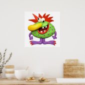 Big Yellow Nose Monster Baby Boy Dusche Kinderzimm Poster (Küche)
