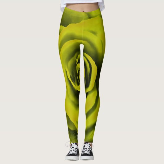 Big Yellow Rose Leggings (Vorderseite)