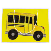 Big Yellow School Busfahrer Bildung Große Geschenktüte (Vorderseite)