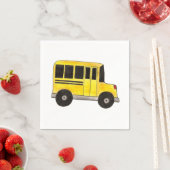 Big Yellow School Busfahrer Lehrer Napkins Serviette (Beispiel)