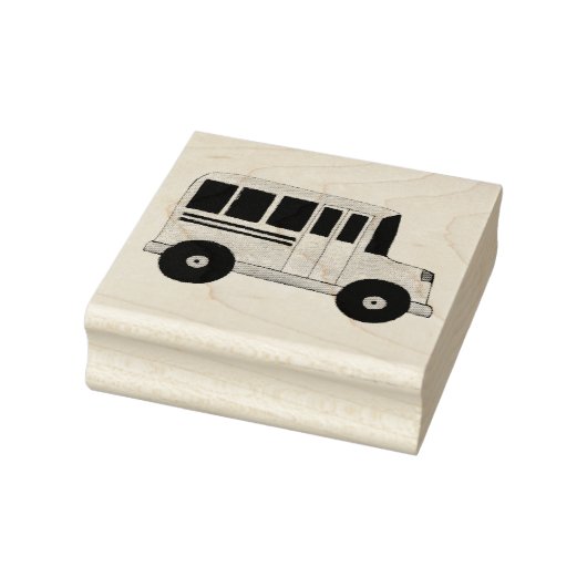 Big-Yellow-School-Busfahrer zurück in die Schule B Gummistempel (Stempel)