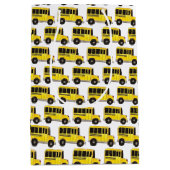Big Yellow School Buslehrer Bildung Mittlere Geschenktüte (Vorderseite)