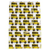 Big Yellow School Buslehrer Bildung Mittlere Geschenktüte (Rückseite)