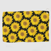 Big Yellow Sunblumen Golfhandtuch (Horizontal)