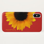 Big Yellow Sunflower iPhone X Case (Rückseite (Horizontal))