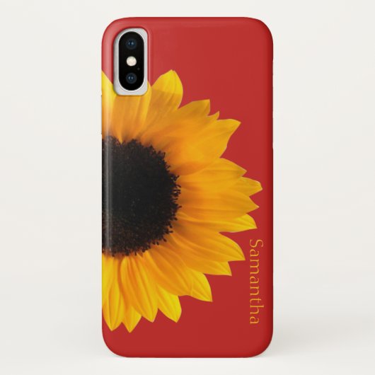 Big Yellow Sunflower iPhone X Case (Rückseite)