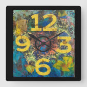 Big Zahl Quadratische Wanduhr (Vorderseite)
