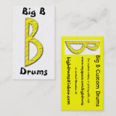 BigBdrumslogo2, großes B, Trommeln Visitenkarte (Vorne/Hinten)