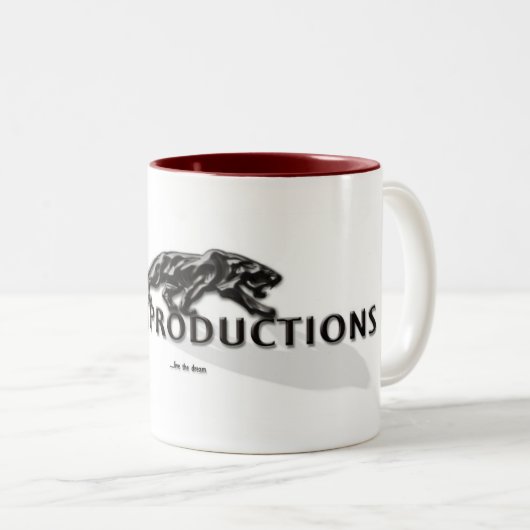 BIGCATPRODUCTIONS LOGO ZWEIFARBIGE TASSE (VorderseiteRechts)