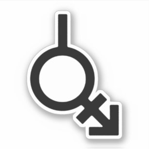 Bigender Androgyne und Neutrois Gender Symbol Aufkleber