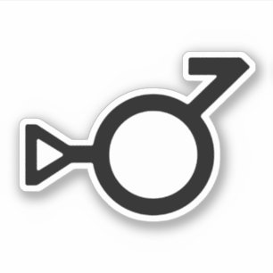 Bigender Drittes Geschlecht Geschlechtssymbol Aufkleber