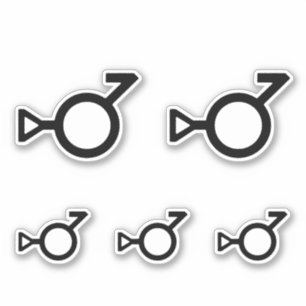 Bigender Drittes Geschlecht Geschlechtssymbol Aufkleber