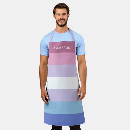 Bigender Flag Mit Monogramm Schürze (Getragen)