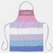 Bigender Flag Mit Monogramm Schürze (Vorderseite)