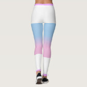 Bigender Flag Rosa Weiß Streifen LGBT Leggings (Rückseite)