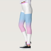 Bigender Flag Rosa Weiß Streifen LGBT Leggings (Links)