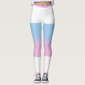 Bigender Flag Rosa Weiß Streifen LGBT Leggings (Vorderseite)