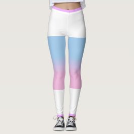 Bigender Flag Rosa Weiß Streifen LGBT Leggings