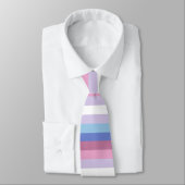 Bigender-Flagge Gestreifter Stolz Krawatte (Gebunden)