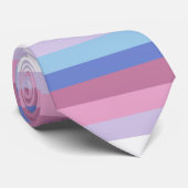 Bigender-Flagge Gestreifter Stolz Krawatte (Gerollt)