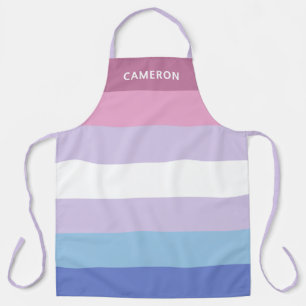 Bigender-Flagge monogrammiert Schürze
