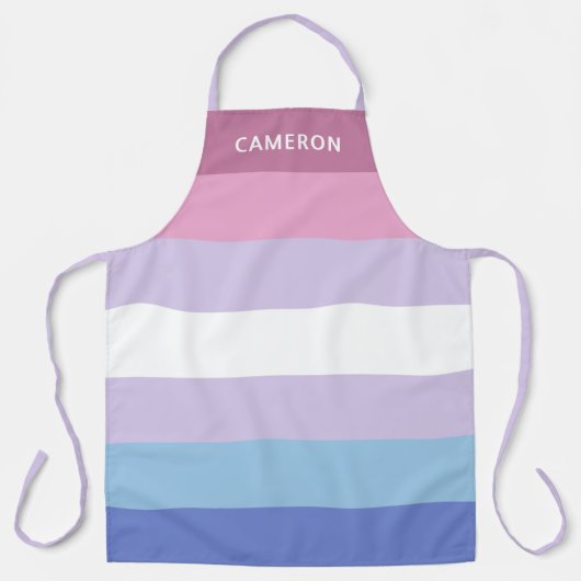 Bigender-Flagge monogrammiert Schürze (Vorderseite)