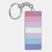 Bigender-Flagge Schlüsselanhänger (Vorderseite links)