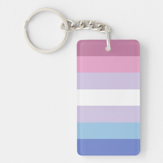 Bigender-Flagge Schlüsselanhänger (Vorderseite)