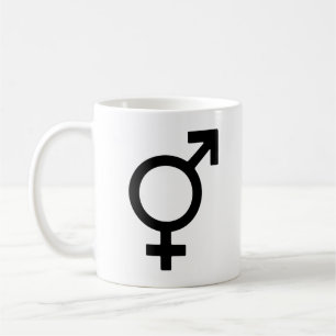 Bigender-Geschlechtssymbol Kaffeetasse