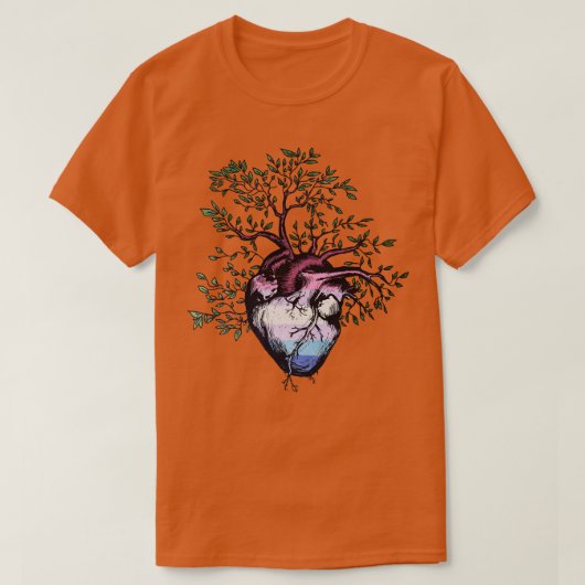 Bigender Herz Tree of Life T-Shirt (Design vorne)