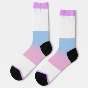Bigender Lila rosa, blau gestreifte LGBT Socken