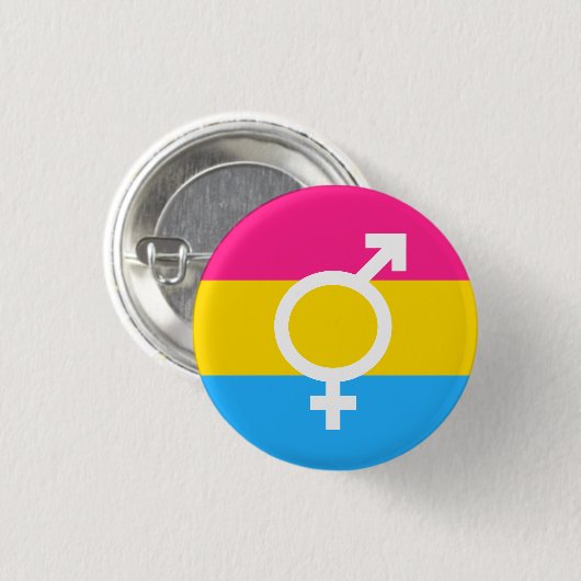 Bigender Pansexus Flag Symbol Button (Vorne & Hinten)