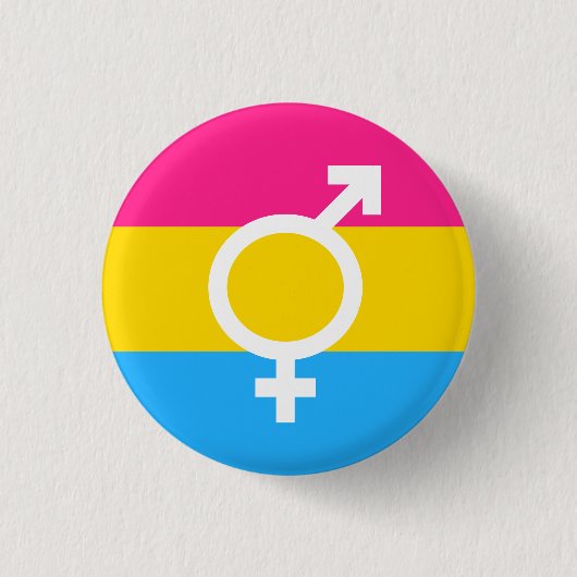 Bigender Pansexus Flag Symbol Button (Vorderseite)