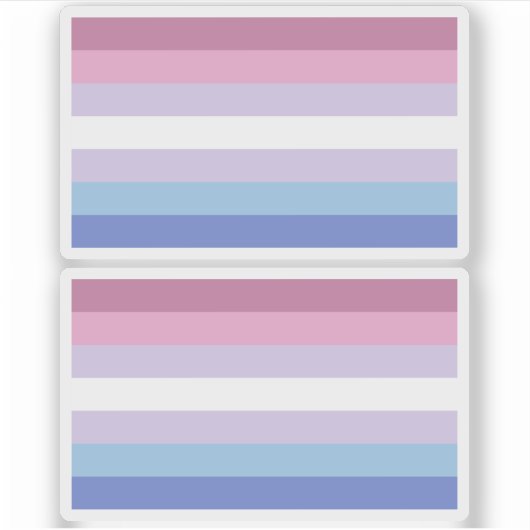 Bigender Pride Aufkleber (Vorderseite)