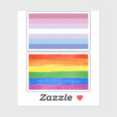 Bigender Pride Aufkleber (Blatt)