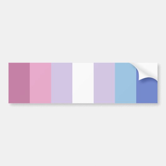 Bigender Pride Autoaufkleber (Vorne)