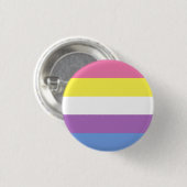 Bigender-Pride-Button (gelb) Button (Vorne & Hinten)