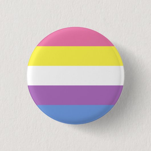 Bigender-Pride-Button (gelb) Button (Vorderseite)