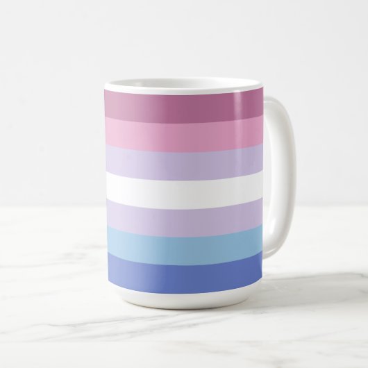 Bigender-Pride-Flag Kaffeetasse (VorderseiteRechts)