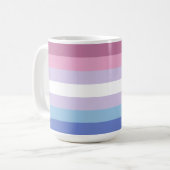 Bigender-Pride-Flag Kaffeetasse (Vorderseite Links)