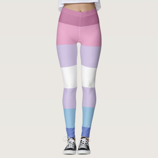 Bigender-Pride-Flag Leggings (Vorderseite)