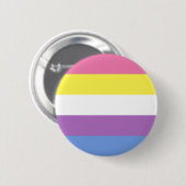 Bigender Pride Flag LGBT Pride Button (Vorne & Hinten)